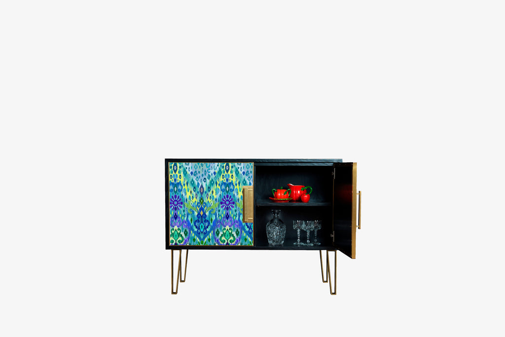 Betty in Ikat Animal Blue by Matthew Williamson